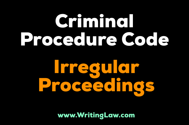 irregular proceedings CrPC