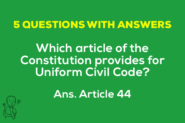 Article 44 Uniform Civil Code
