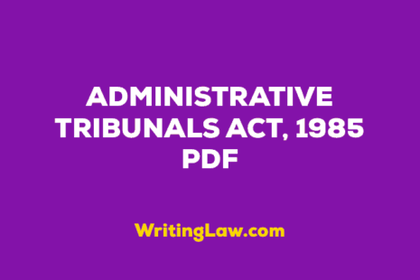 Administrative Tribunals Act, 1985 PDF Download - WRITINGLAW