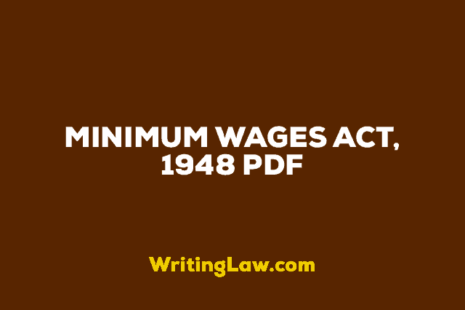 Minimum Wages Act, 1948 PDF Download