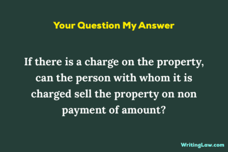 charge of property meaning