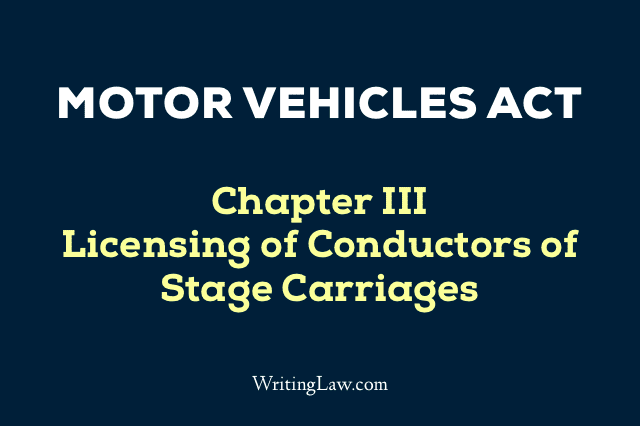 Motor Vehicles Act Chapter 3