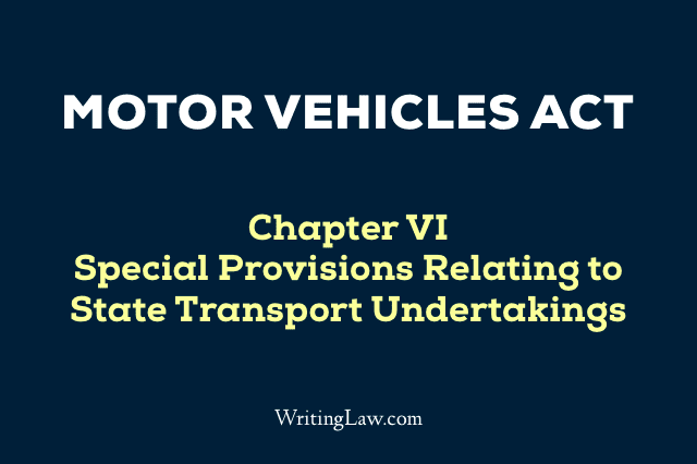 Motor Vehicles Act Chapter 6