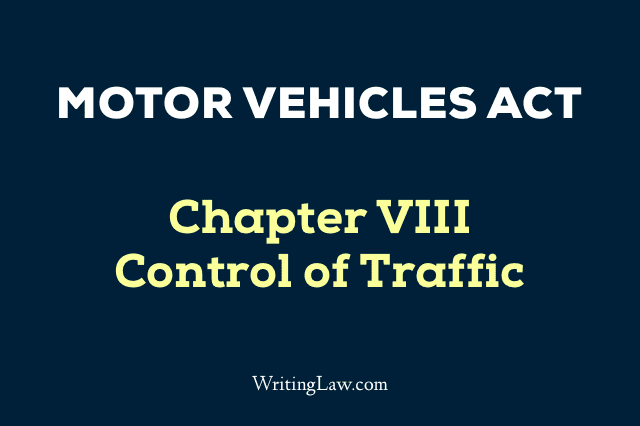Motor Vehicles Act Chapter 8
