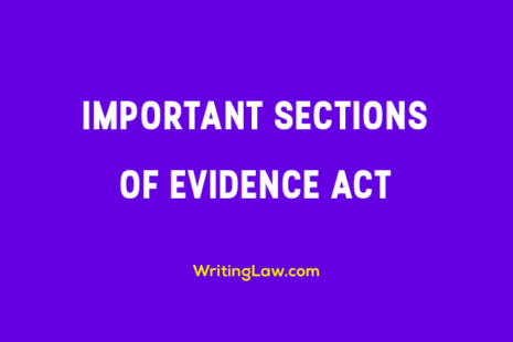 Important Sections Of Indian Evidence Act