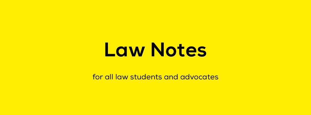 Important Law Notes