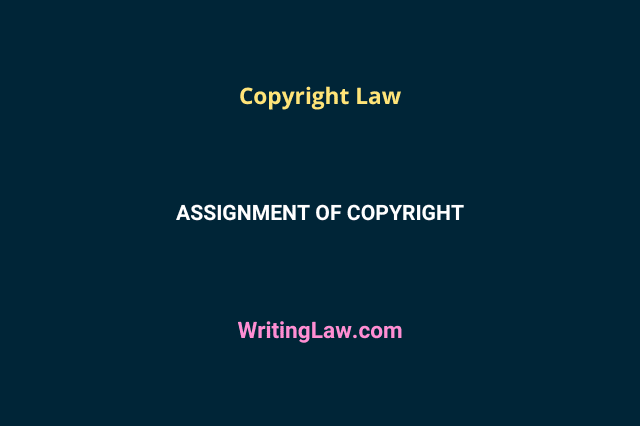 Assignment of Copyright