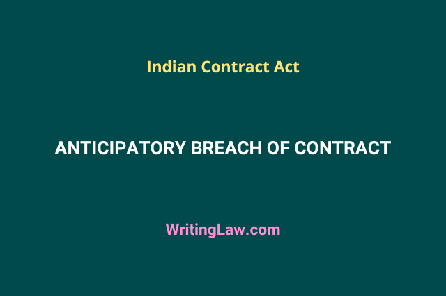 Anticipatory Breach of Contract