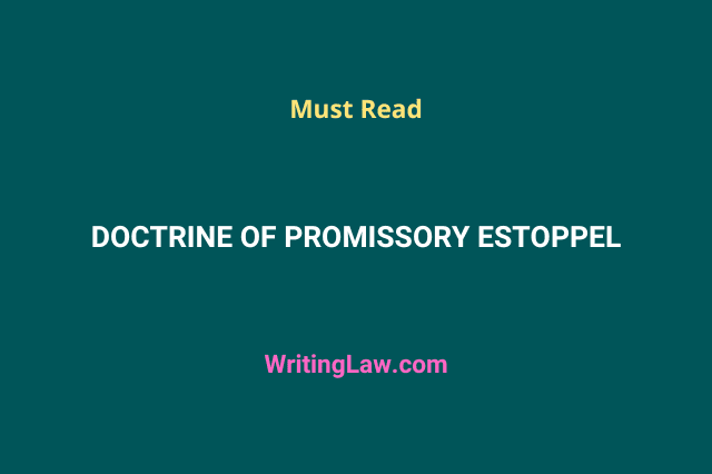 Doctrine of Promissory Estoppel